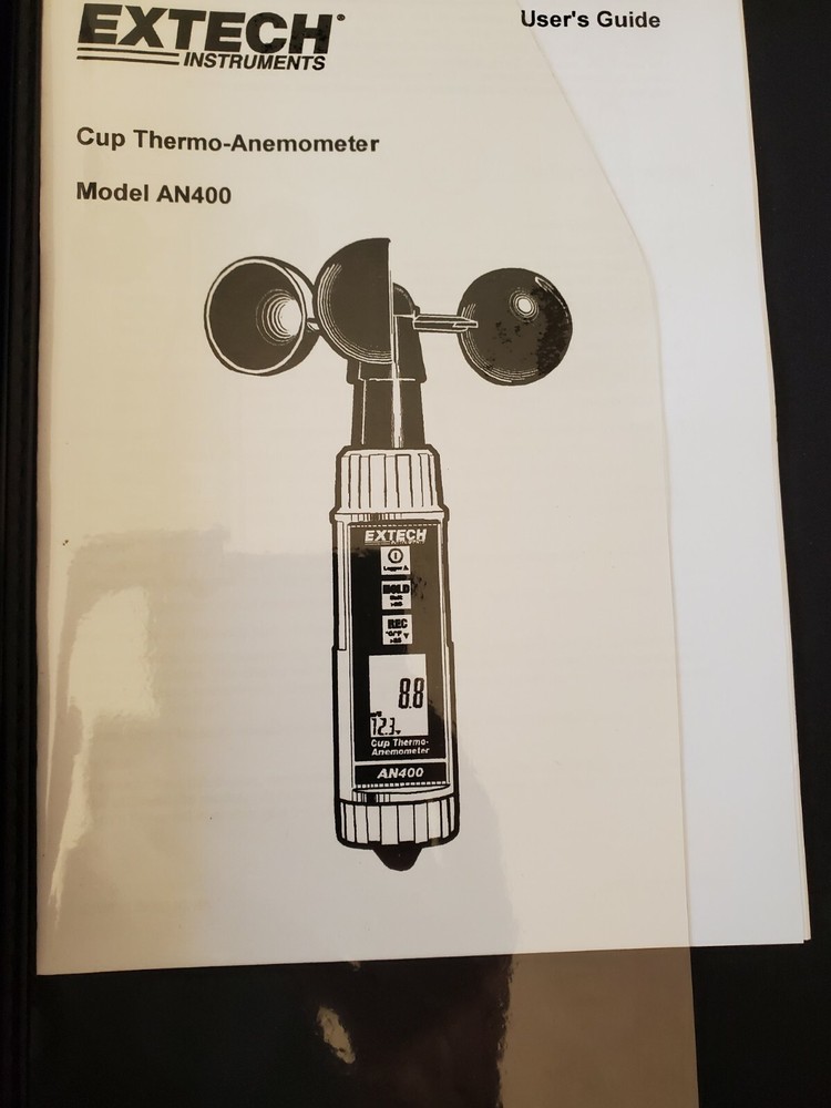 Extech Cup Thermo Anemometer AN400 with Case NIB