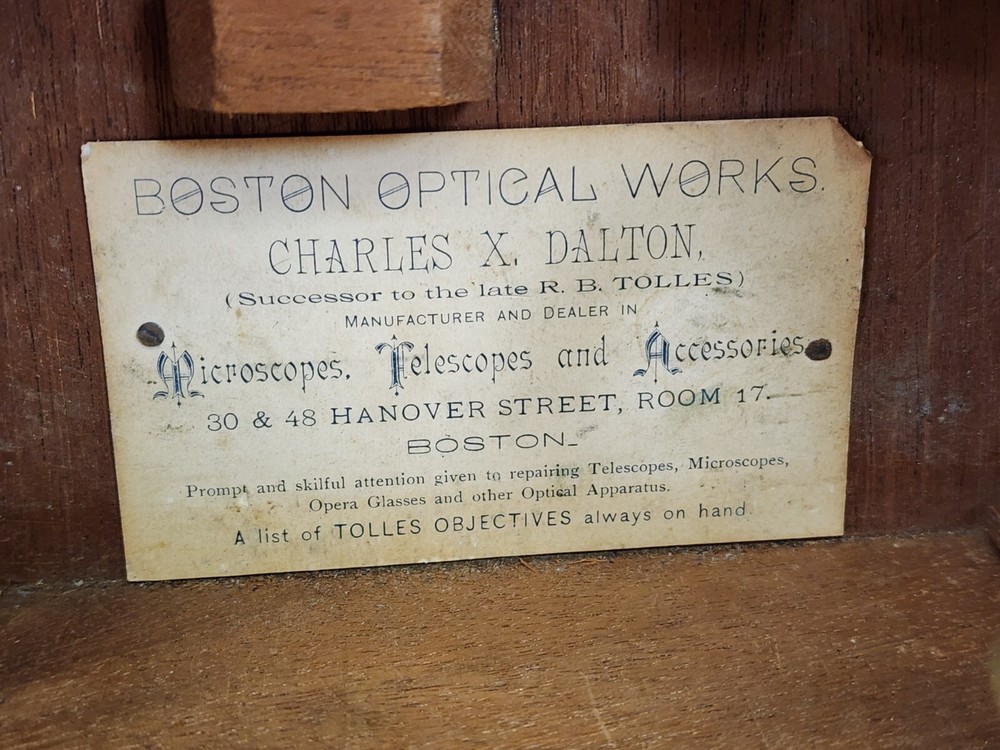 Vintage F Cox Brass Microscope