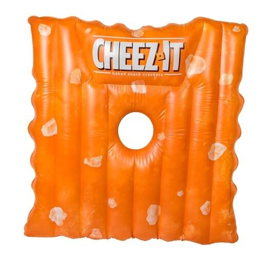 Giant Cheez-It Pool Float – Extra Large Inflatable Snack Shaped Floatie for