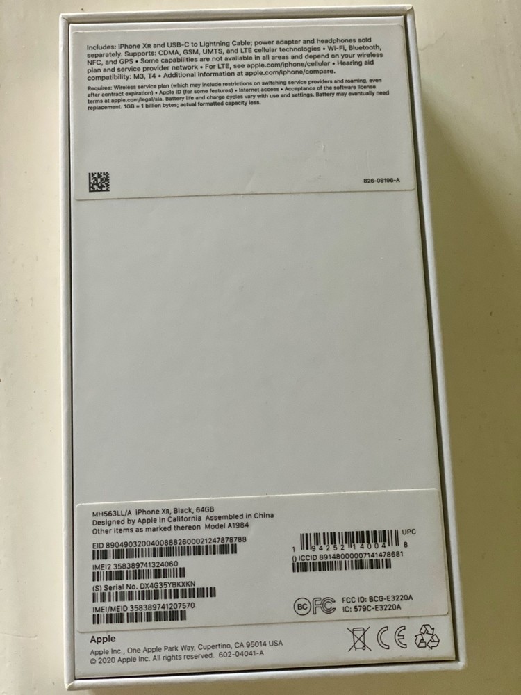 Apple iPhone XR 64GB Black *BOX ONLY*