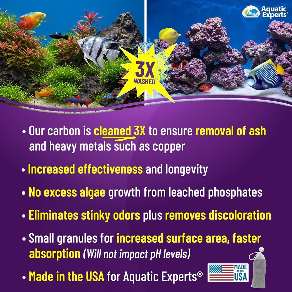 3 lbs Activated Charcoal for Fish Tanks - Ultimate Water Clarifier