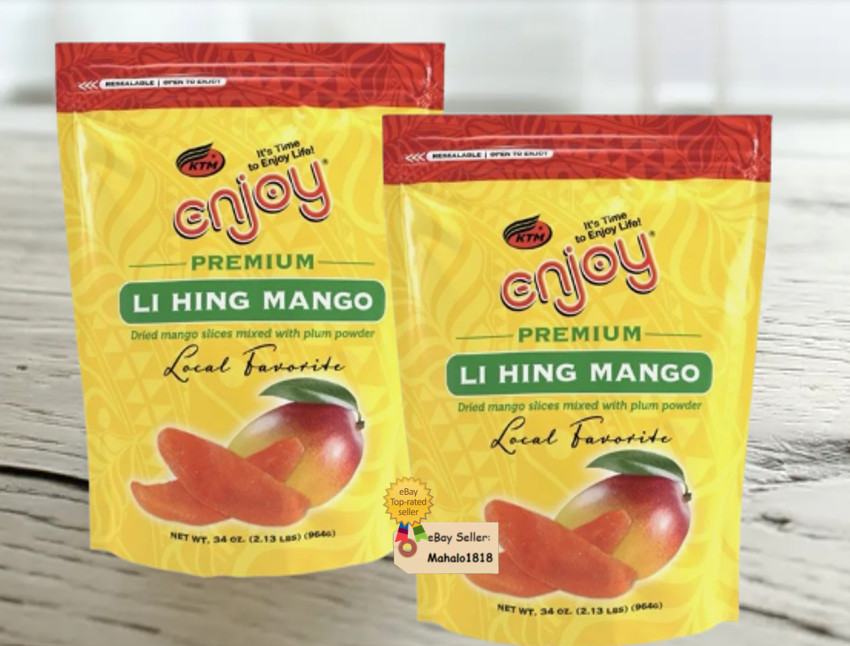 🥭Two Premium LI HING MANGO 2.13 Lbs with Plum Powder Dried Fruit Sliced