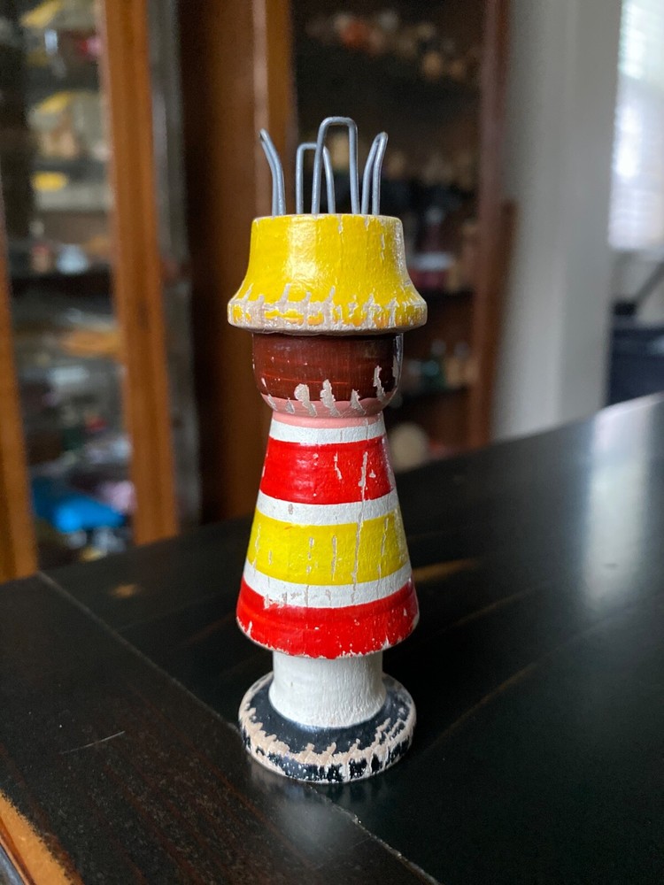 Vintage Spool Knitter Figure, Knitting Nancy