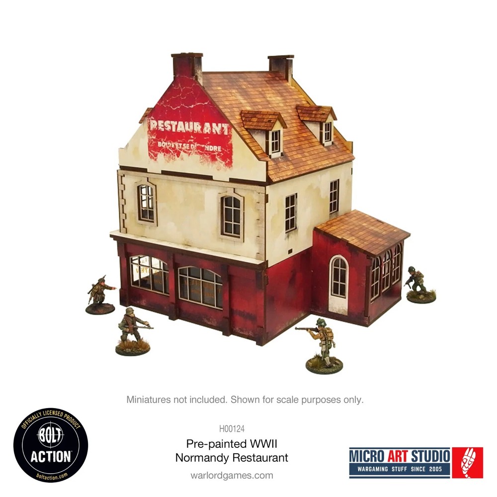 Pre-Painted WW2 Normandy Restaurant Terrain Bolt Action Warlord Games