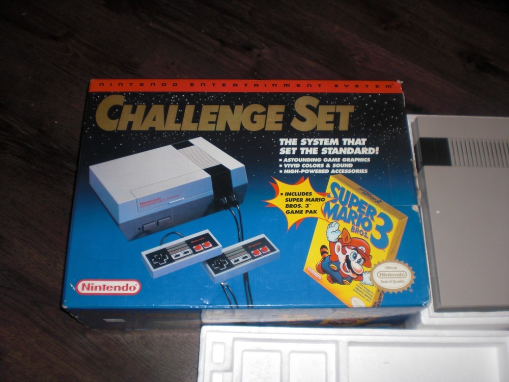 NES Nintendo Entertainment System Console Challenge Set CIB Box System w Foam