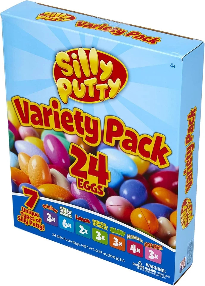 Crayola Silly Putty Bulk Variety Pack (24Ct), Assorted Soft Sensory Putty, Kids