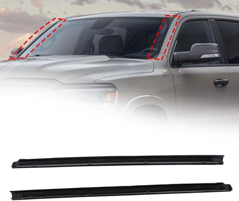Front Windshield Molding Strip Set for Dodge - Left & Right Trim Piece