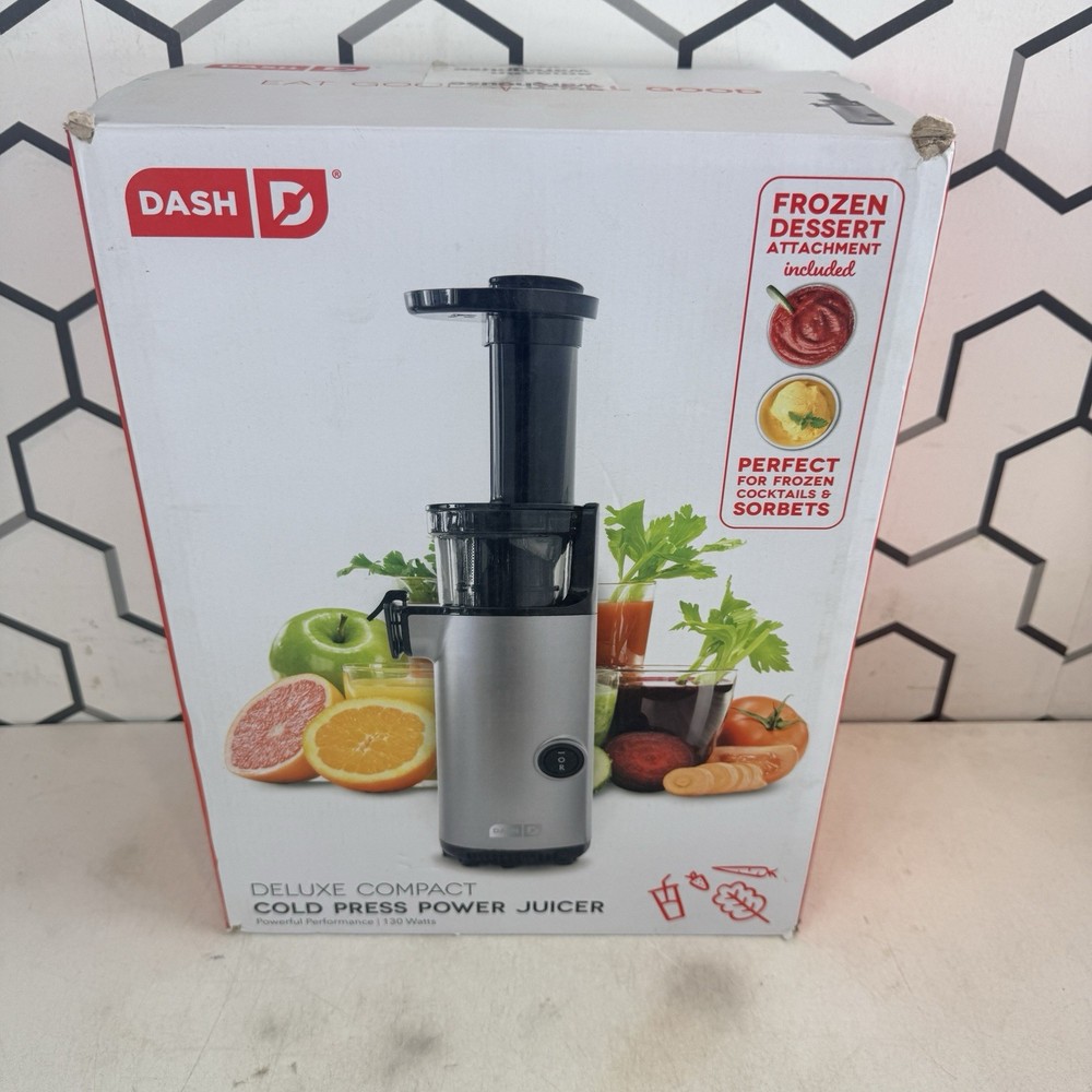 Dash Deluxe Compact Cold Press Power Slow Masticating Juicer Extractor
