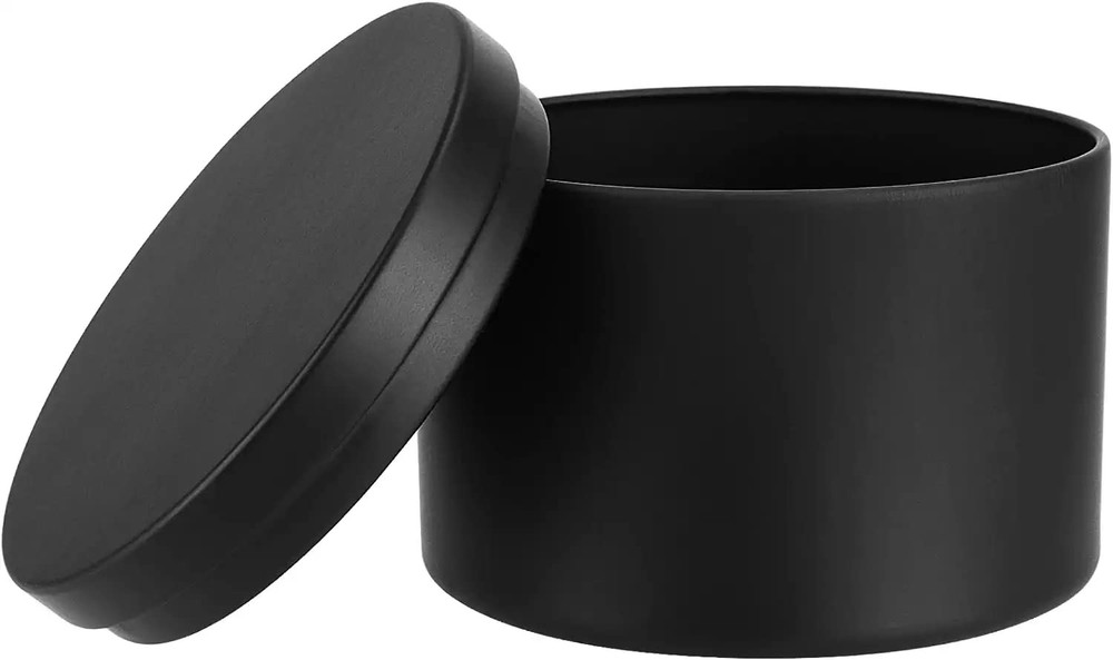 24 PCS 8 Oz Black Candle Tins Making Bulk Jars Tin Empty Containers Storage