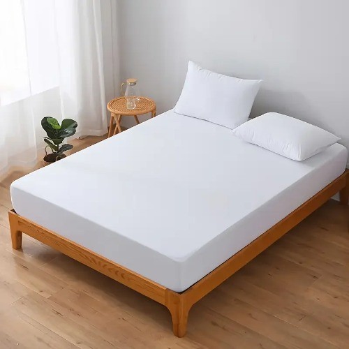 Jersey Knit Waterproof FittedSheet High Elasticity Solid Mattress ProtectorCover