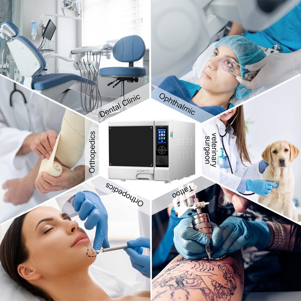 22L Class B Sterilizer Dental Autoclave Steam Sterilizer with Printer Drying