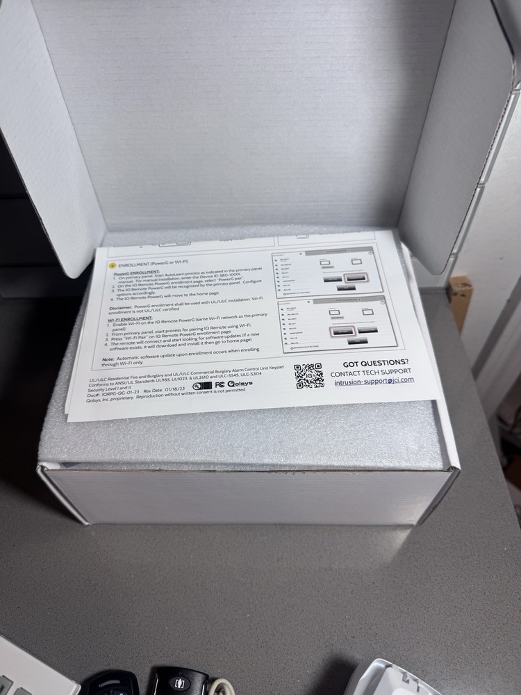 Qolsys IQ PG Remote Power G Keypad Tested)