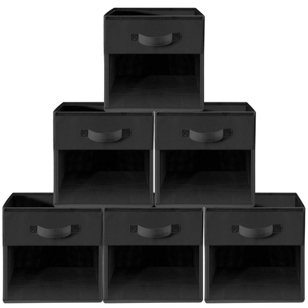 Storage Cubes, 13 Inch Cube Storage Bins With Clear Window, 6 Pack, Foldable ...