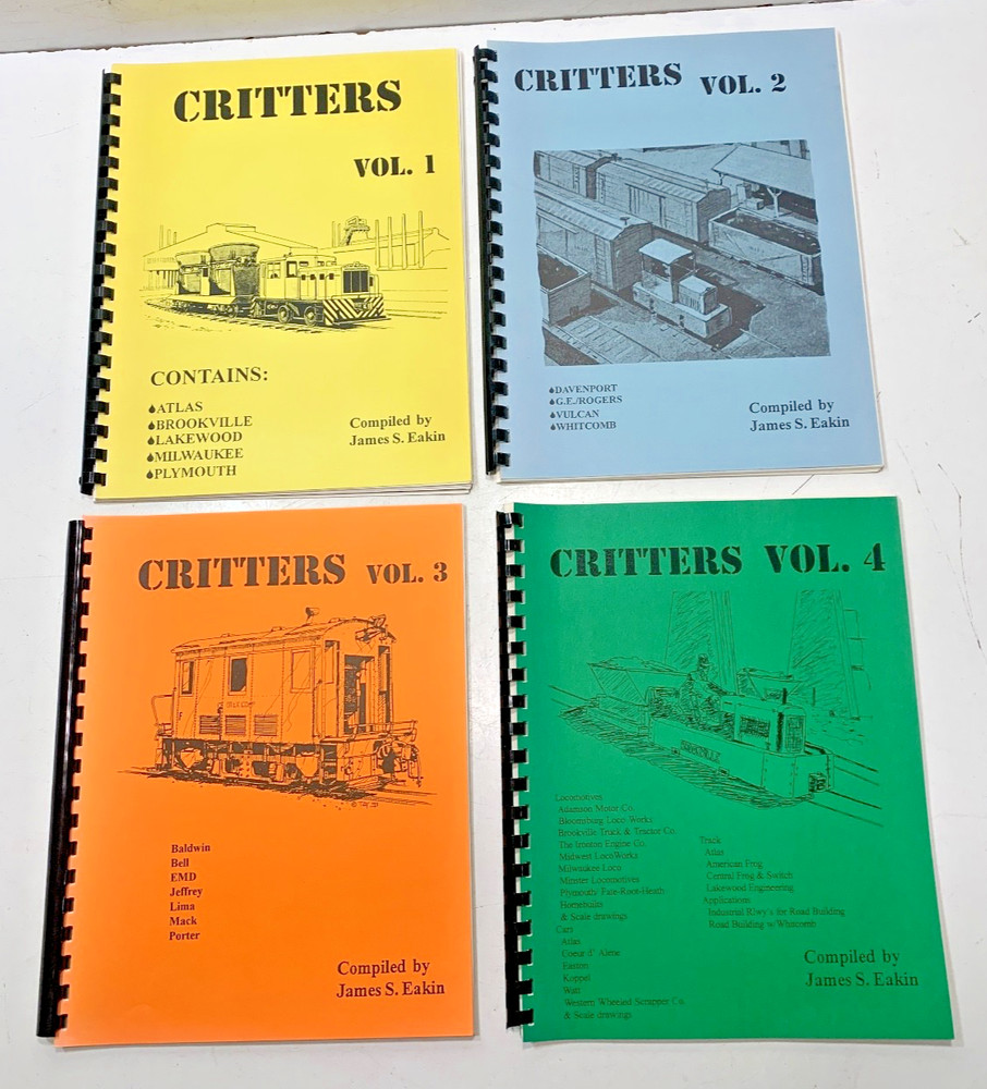 CRITTERS VOL. 1 THRU VOL 4 BY JAMES S EAKIN. SIGNED