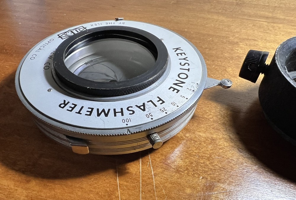Vintage Ilex Shutter Keystone Flashmeter large format Thread Diameter 58 mm