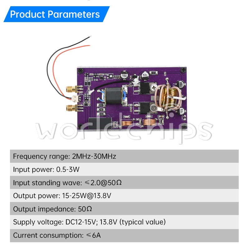 20W Portable Short Wave Amplifier Module Transceiver Automatic Converter SMA