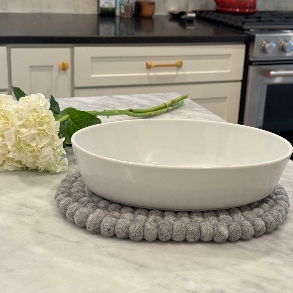 Felt Casserole Trivet, Heather grey