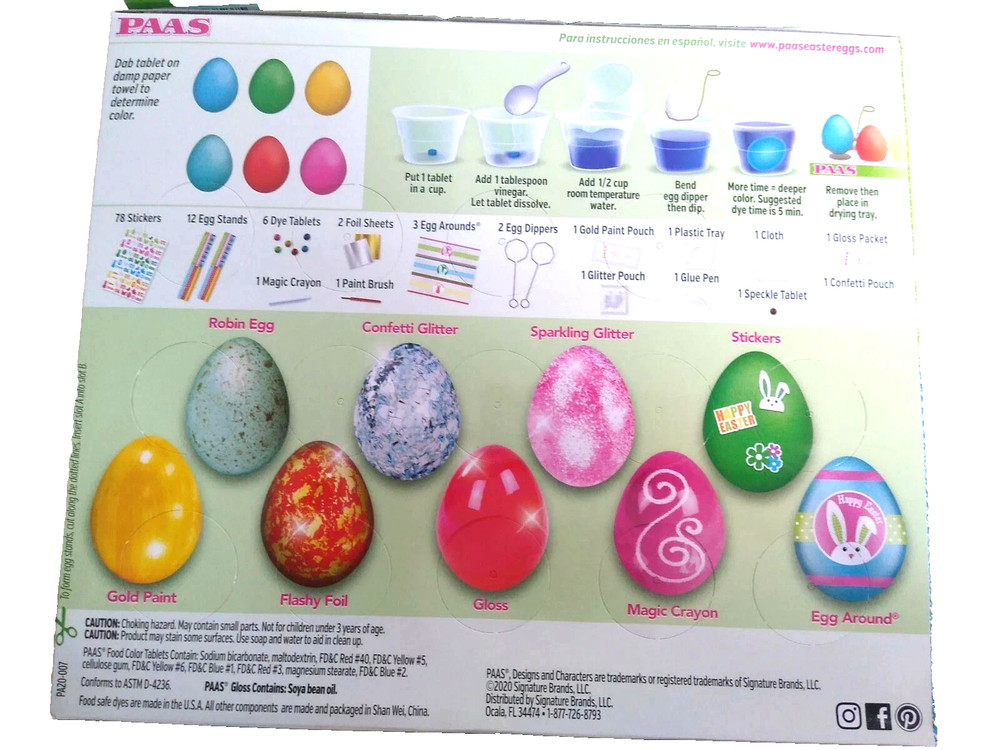 5 Easter Egg Decorating Kits PAAS Easter Tradition Deggorating party s2eabx