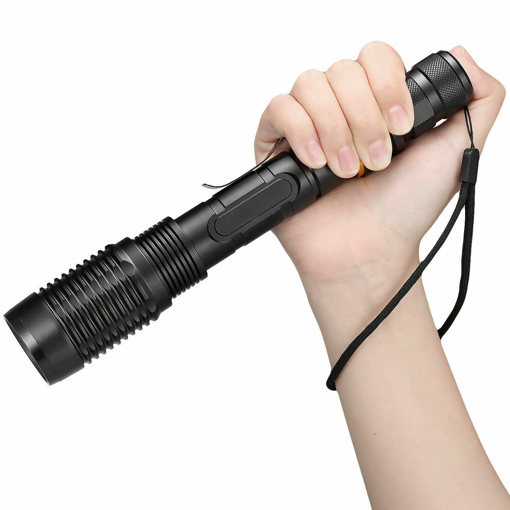 2Pack LED Powered Flashlight For Police Tactical XML 18650 5-Zoom Mode US