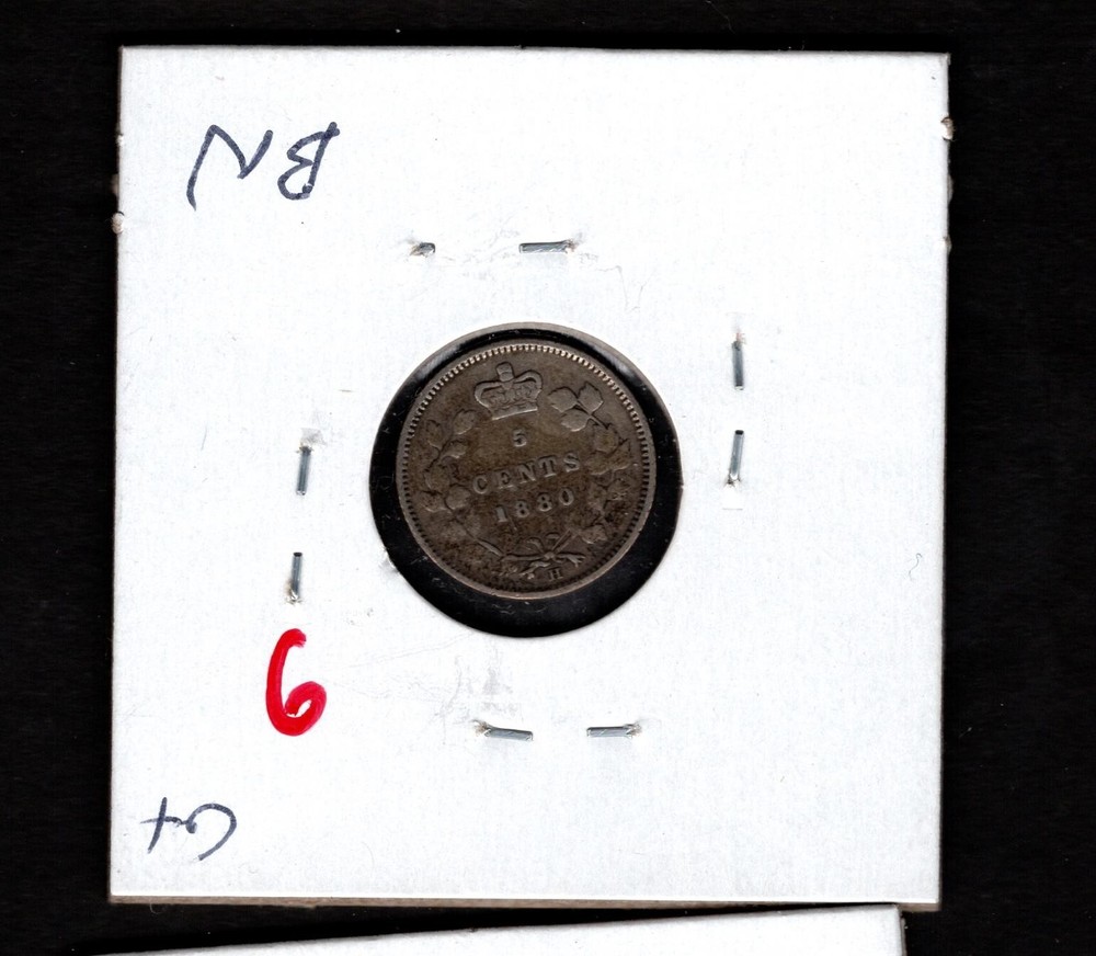 1880 H Canada- Victoria Five Cents