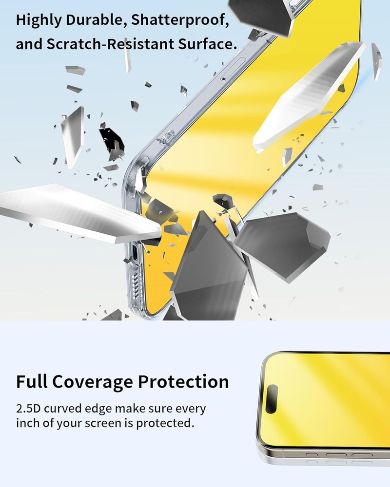 Privacy Screen Protector for iPhone 16 Pro Max 6.9 For iphone 16 Gold