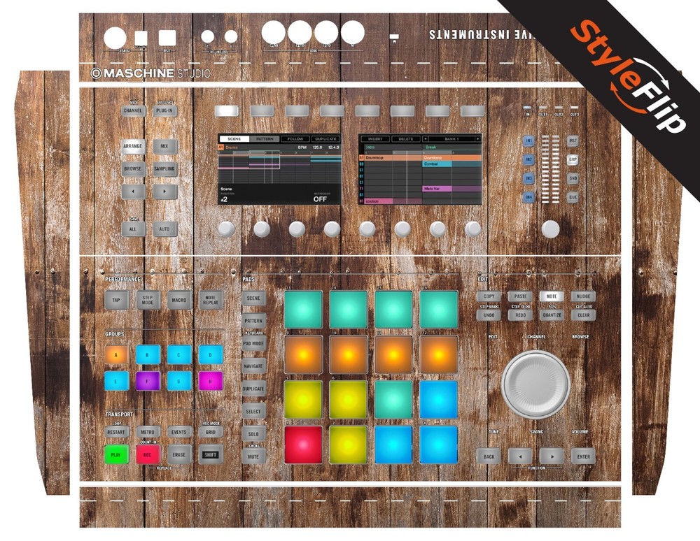 Native Instuments Studio Skins | Wood 1 | Protective Decal | StyleFlip Skins