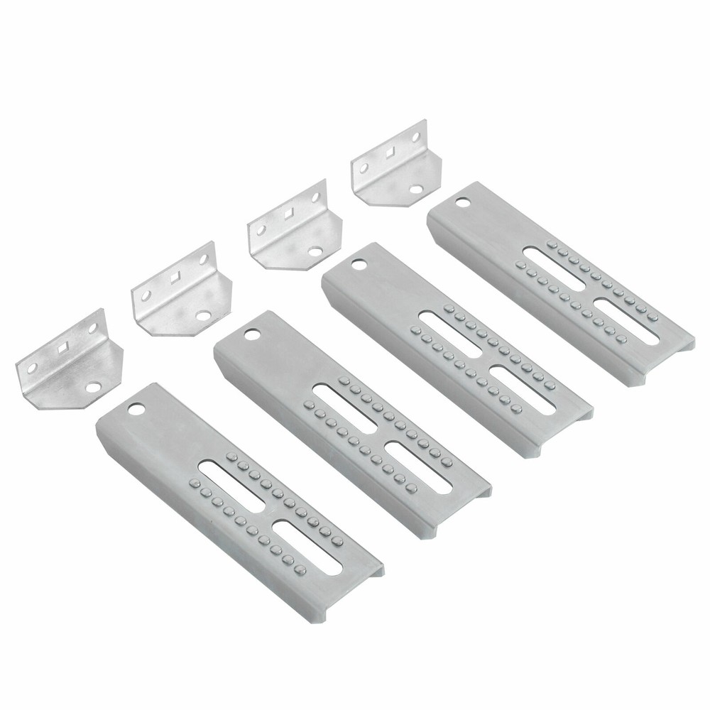 8PCS 10" Tall Galvanized Boat Trailer Vertical Bunk Board Brackets Bolster
