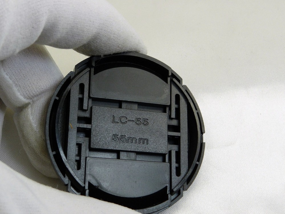 LC-55 55mm Lens Front Cap Snap on type generic Black plastic