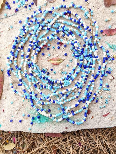African Glass Beads -3 Strands [76999]