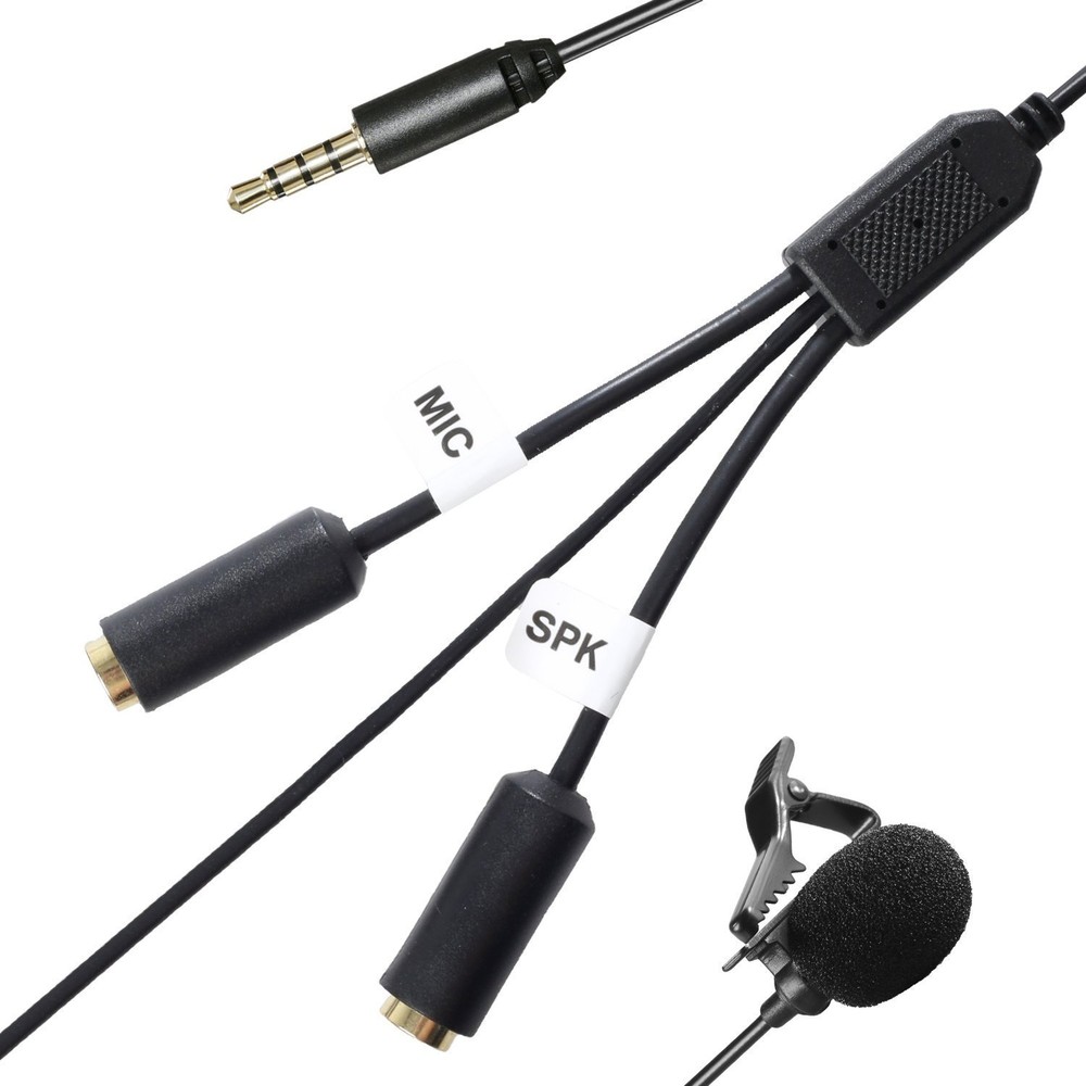 Lavalier Interview Microphone - Secondary Lapel Clip On Mic for Smartphones