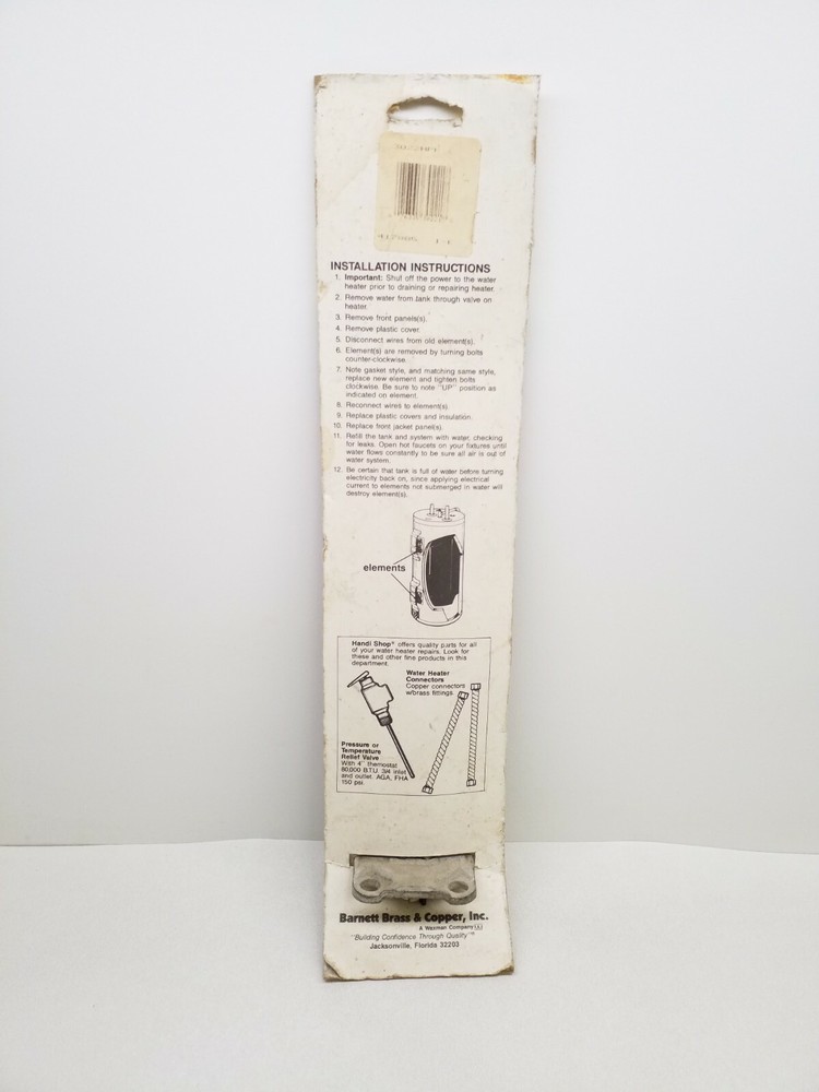 3022HPK Waxman Electric Water Heater Element Kit 3000W 240V FTG 1303