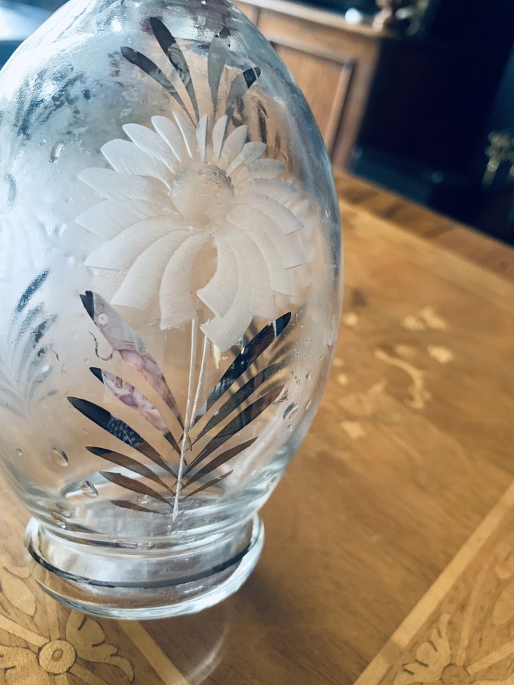 small vintage glass bottle 20cm