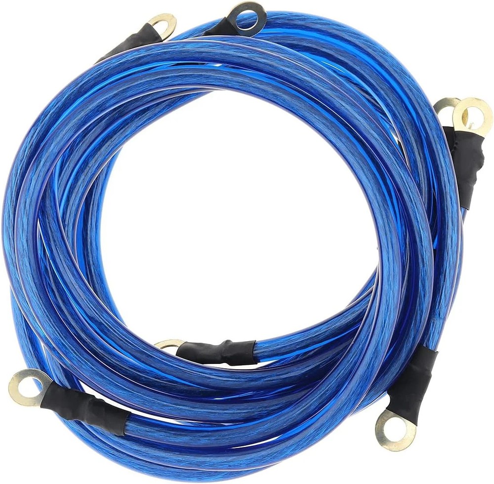 5 Point Car Universal Earth Ground Cables Grounding Wire System Kit High Perf...
