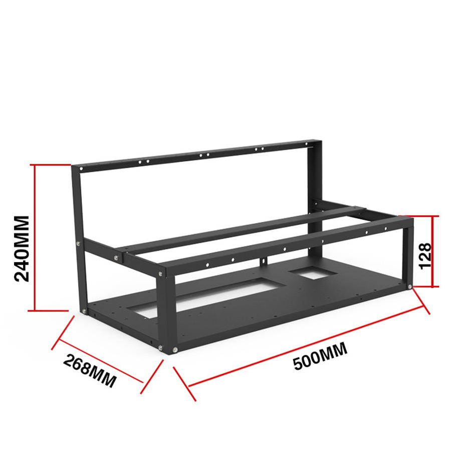 For 6/8 GPU Open Air Mining Rig Frame Case Computer Crypto Coin