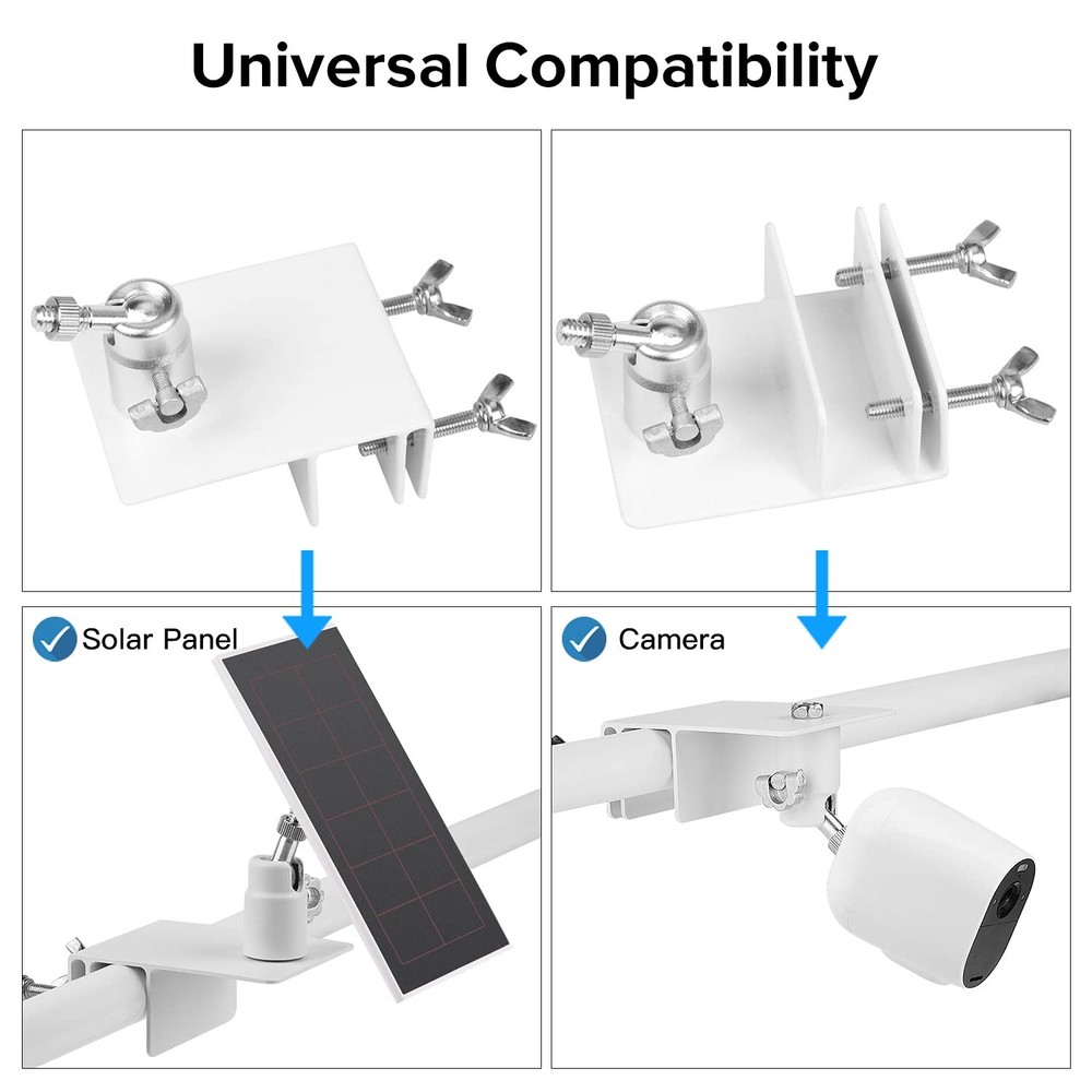 2Pack Gutter Mount Compatible with Arlo Essential Solar Panel, Arlo Pro 5S/Pro 4