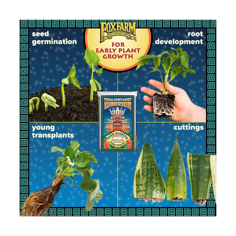 FoxFarm Light Warrior Seed Starter Growing Medium, 1cu ft - Beneficial for Se...
