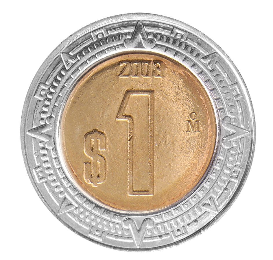Mexico 1 Peso, 2008, KM #603, Mint