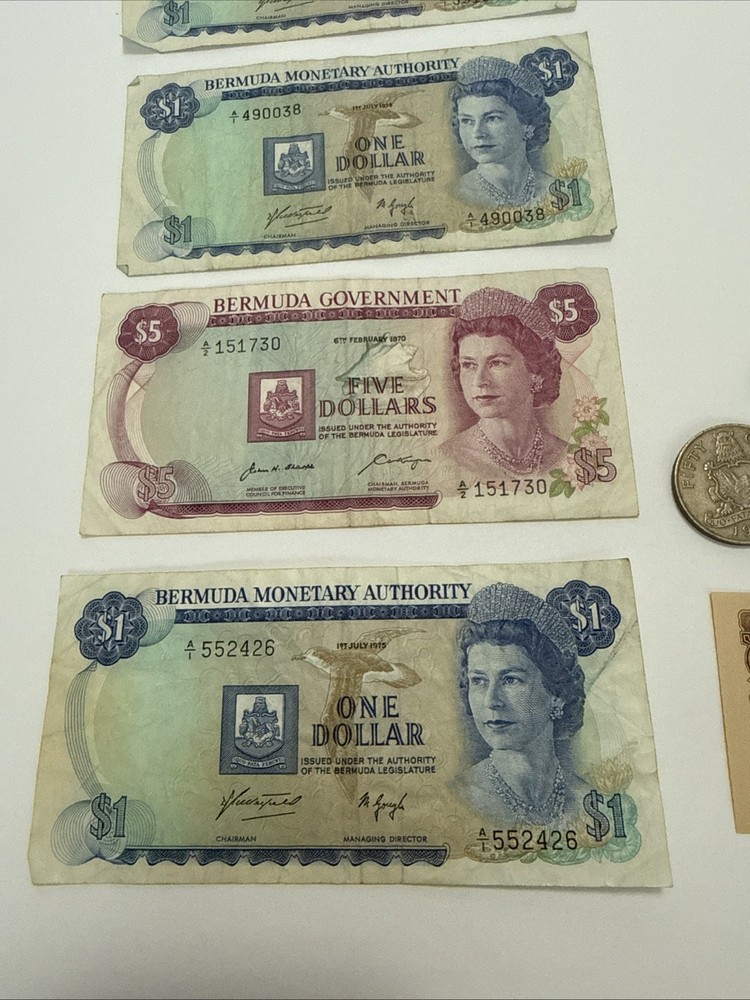 Vintage Foreign Money Lot Bermuda Soviet Union