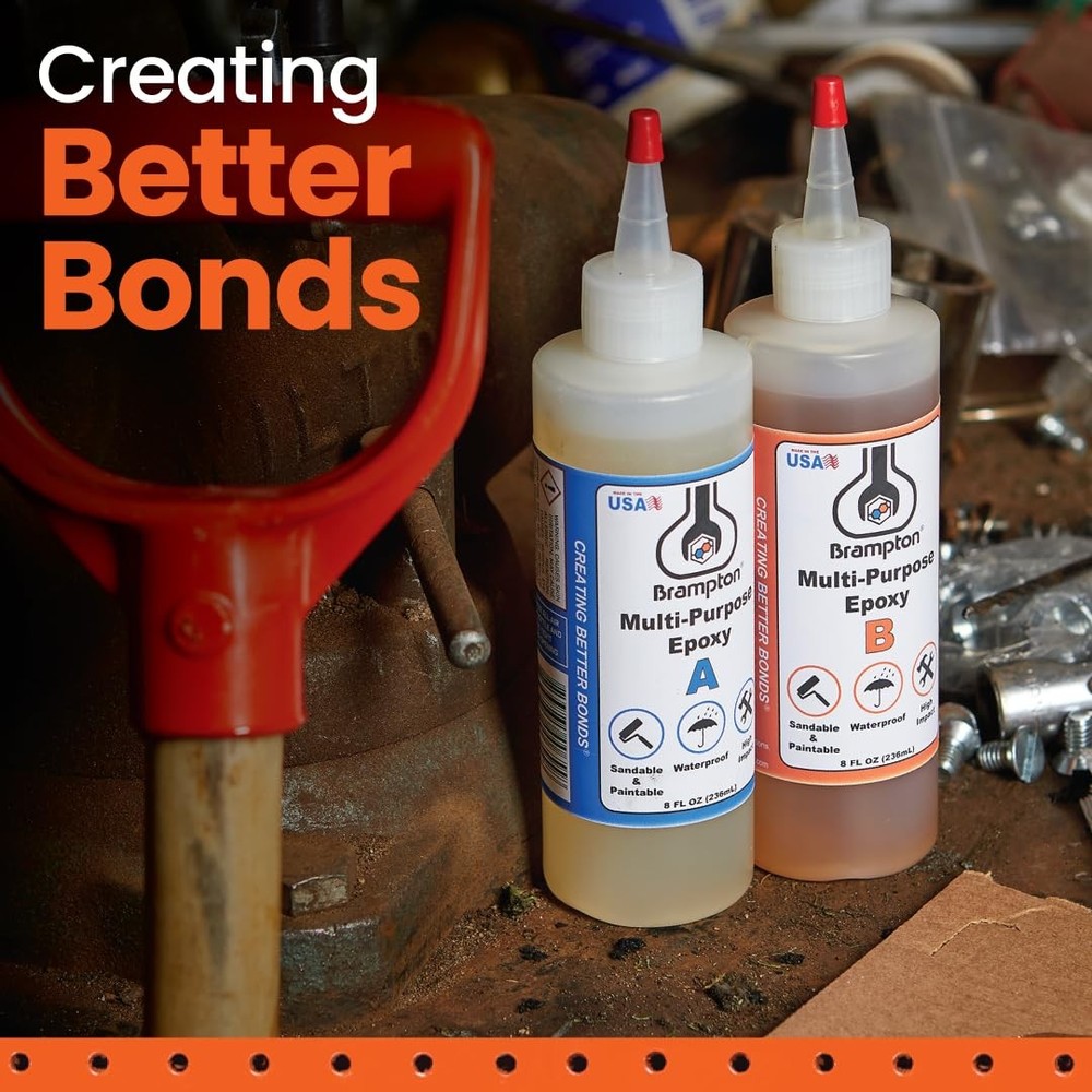 Brampton Multi-Purpose Epoxy, Quick 30-Minute Set, Waterproof 2-Part Epoxy Gl...