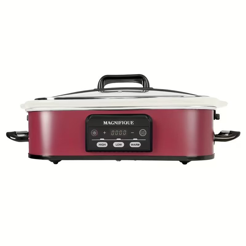 1pc 4-Quart Programmable Slow Cooker with Classic Ceramic Liner for Small Kitche