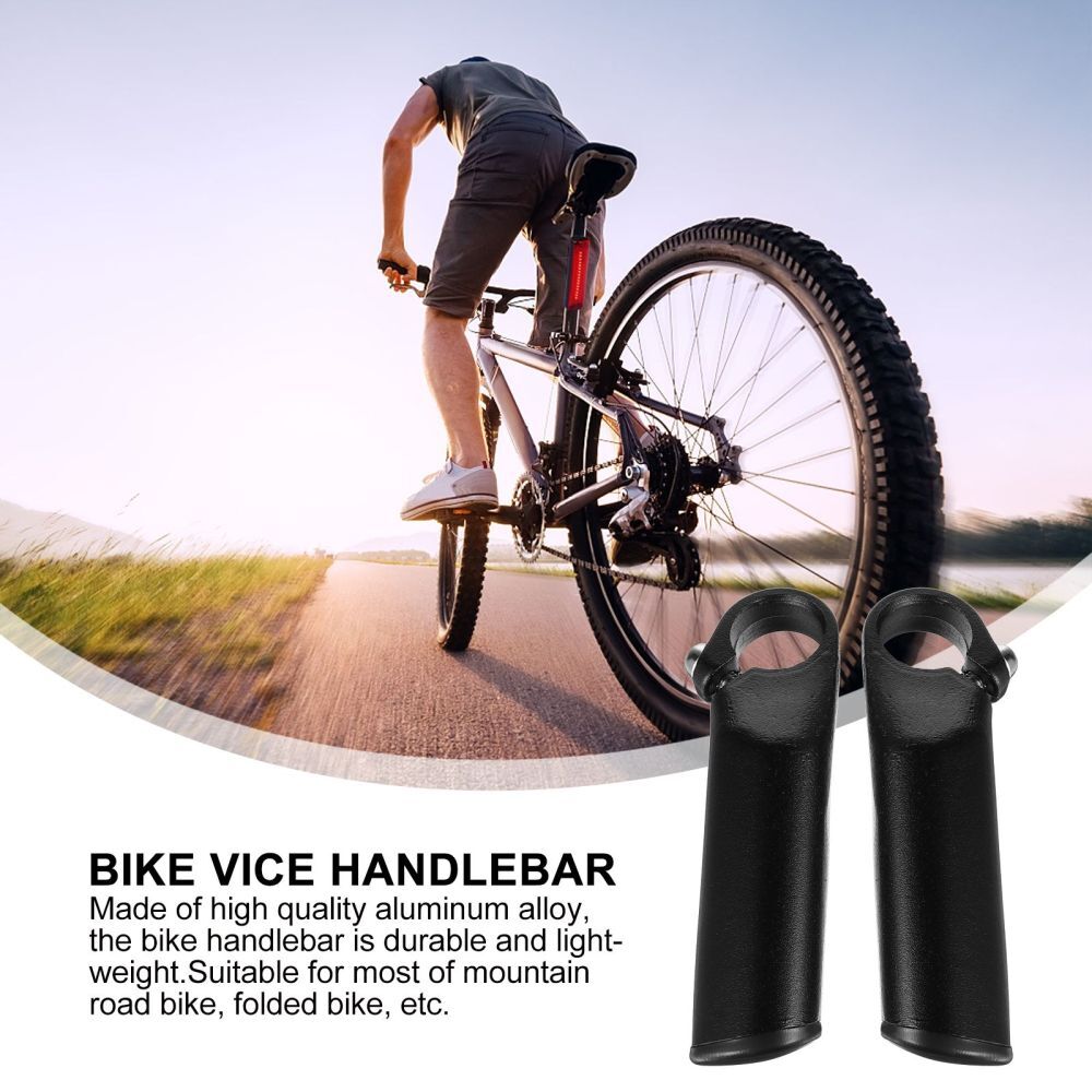 1 Pair Durable Handlebar Aluminum Alloy Auxiliary Handlebar (Black)