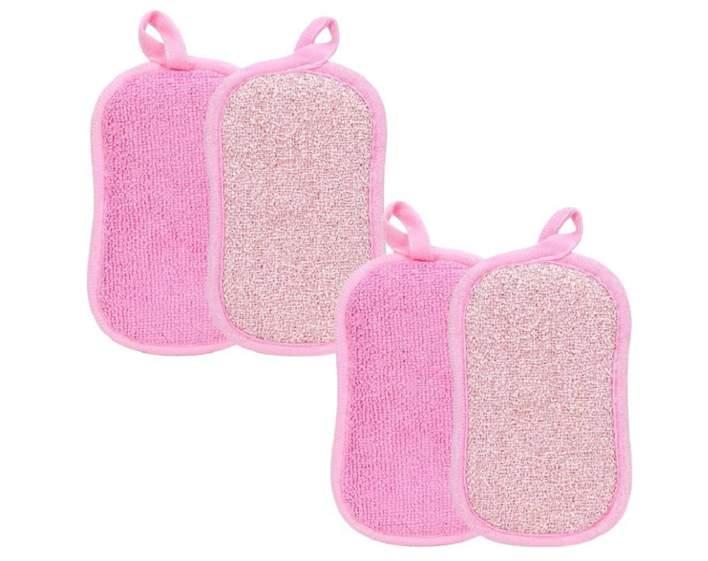 Double-Sided Scrub Sponge Pads, 8-Shape Dish Scrubber