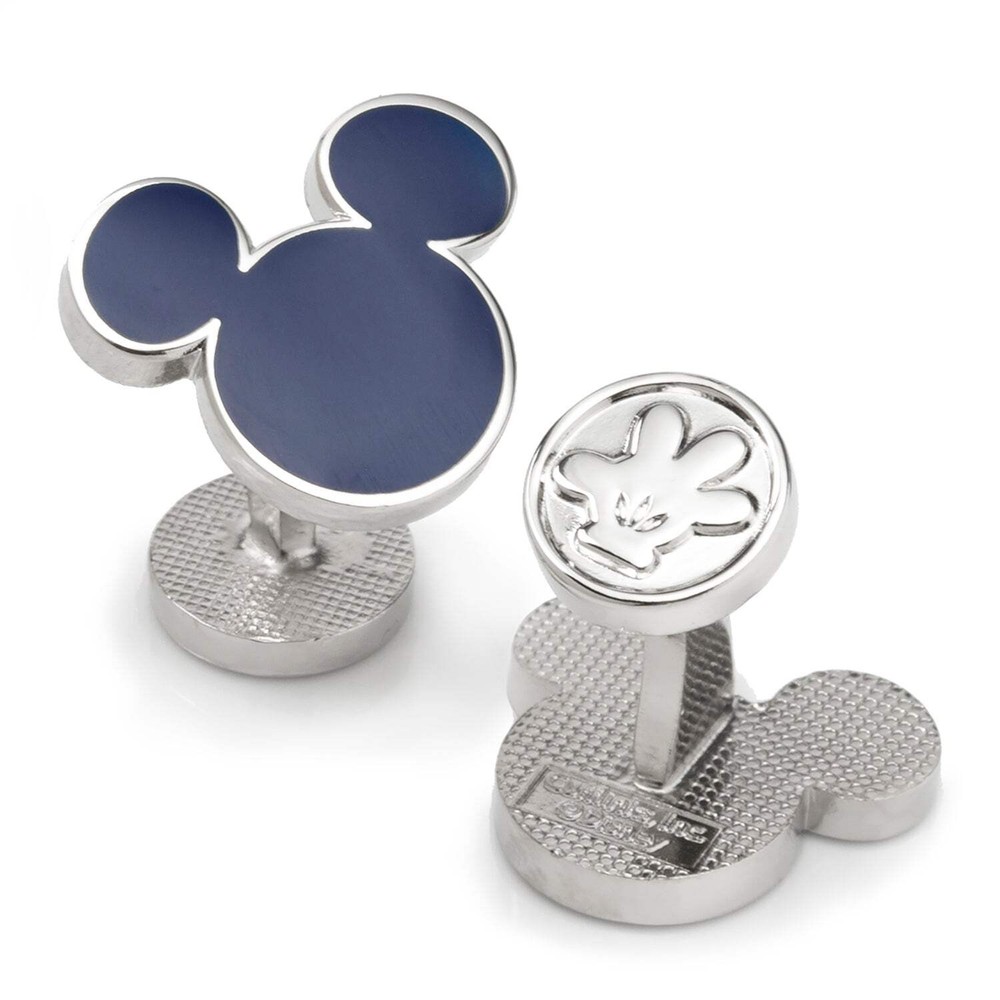 Disney Mickey Mouse Silhouette Blue Cufflinks