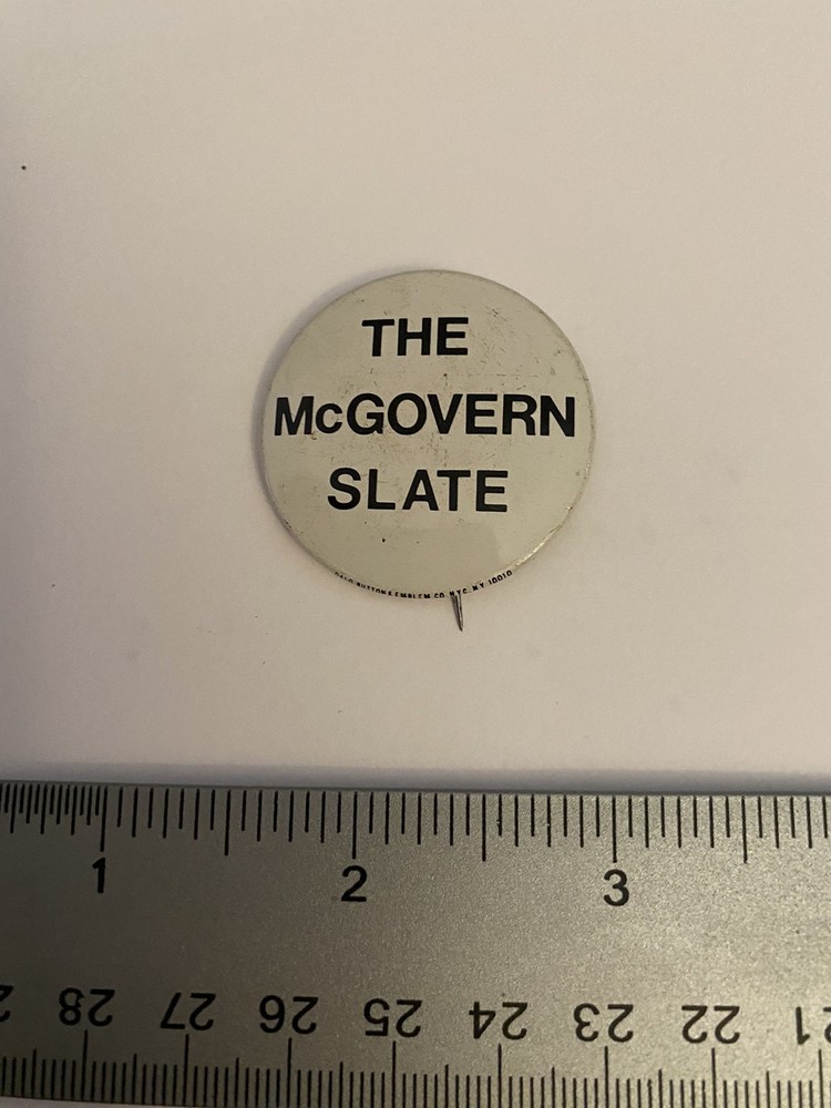 The McGovern Slate Pin Back Button P164