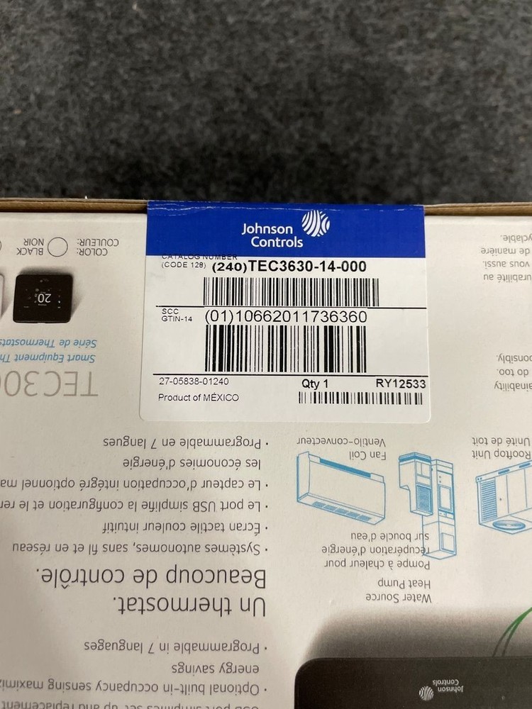 JOHNSON CONTROLS TEC3630-14-000 Thermostat Controller