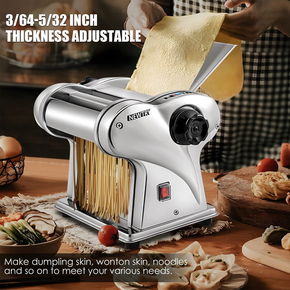Electric Pasta Maker Noodle Maker Pasta Making Machine Dough Roller Cutter Th...