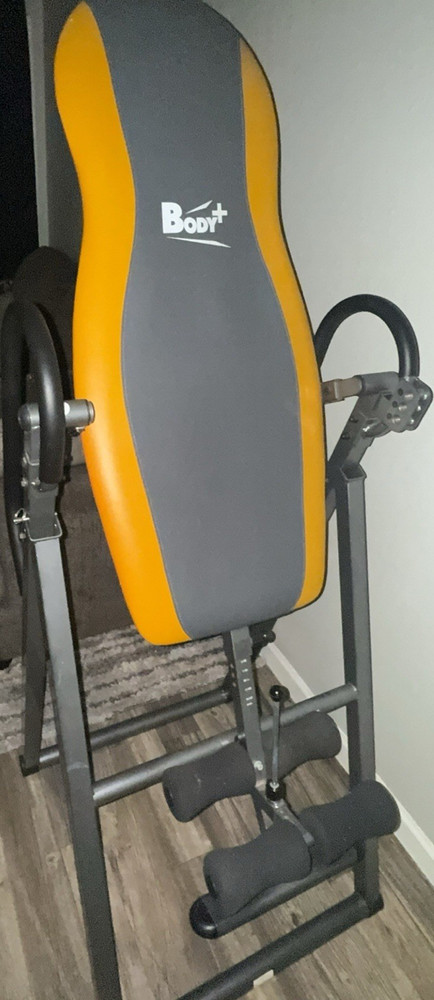 Body+ Adjustable Inversion Table Black Orange Steel 281-300 lb Max User