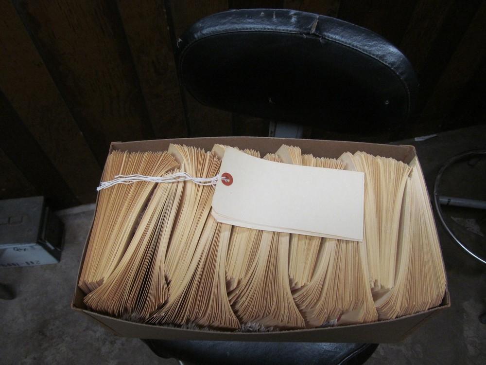 1000  Manila Tags with strings 6 1/4 X 3 1/8 - #8 size