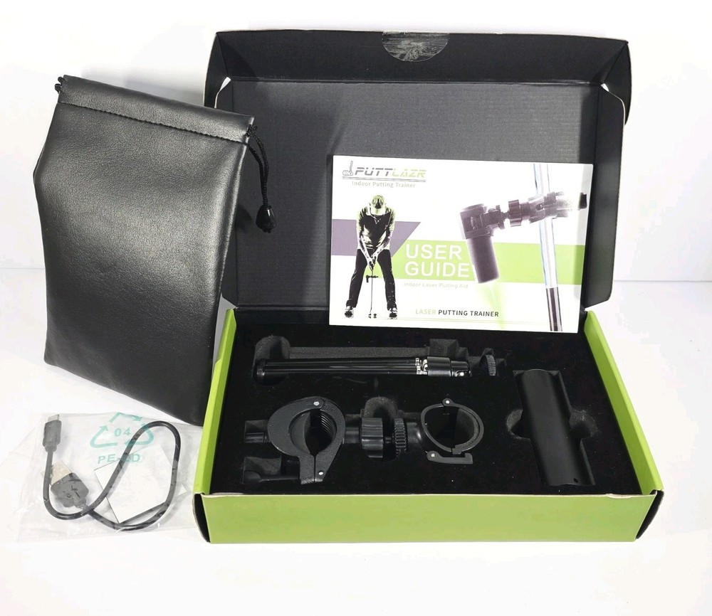 Indoor Golf Training Aid Green Line Putting Trainer Alignment Tool Men Open Box