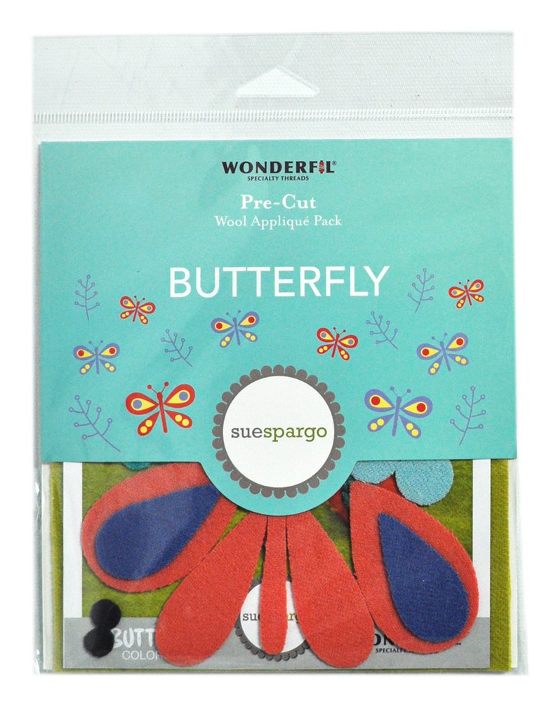 Sue Spargo Pre-Cut Wool Applique Pack - Butterfly